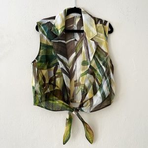 VINTAGE sheer silk tie tank